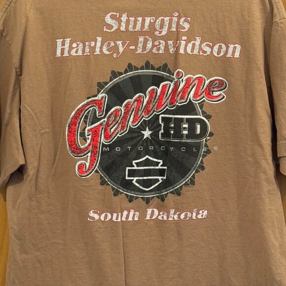 Harley-Davidson Sturgis 73rd Black Hills Rally Graphic T Shirt Mens Sz L 2013 - Picture 4 of 6